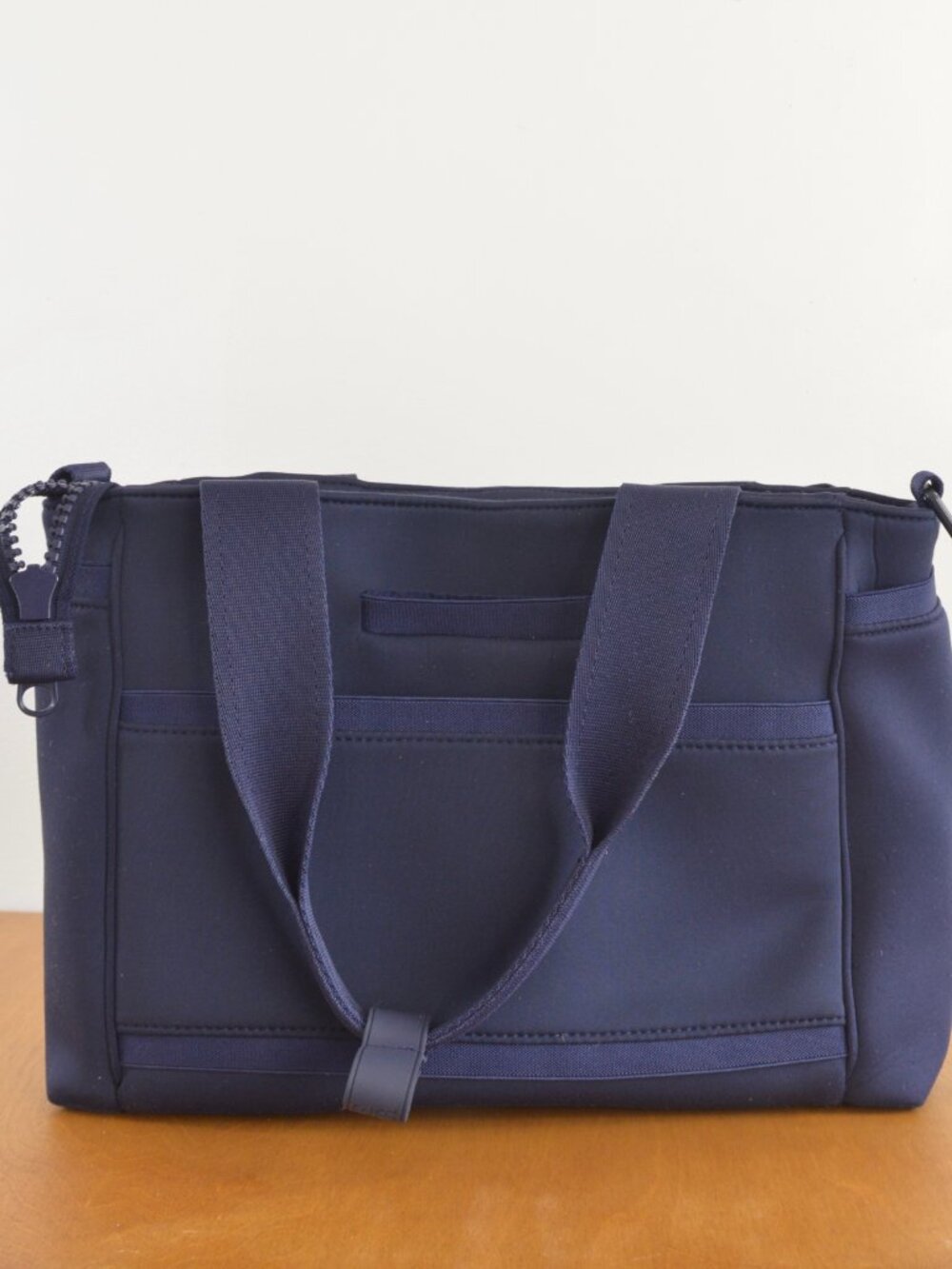 dagne dover wade neoprene diaper tote in navy